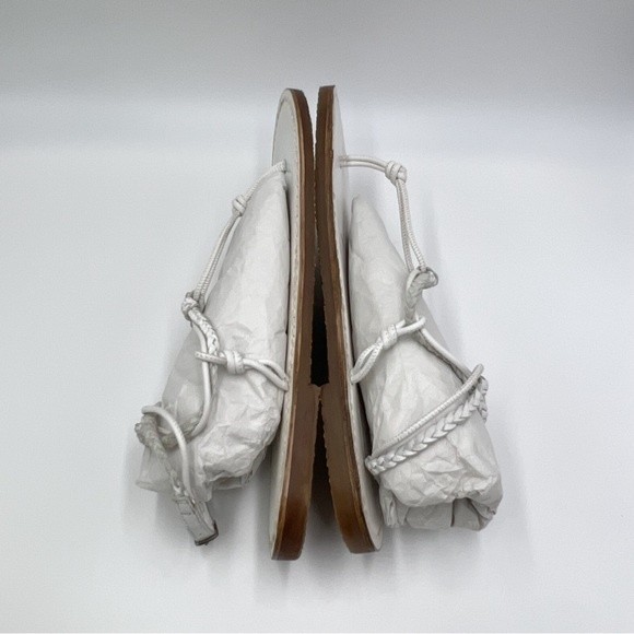 Free People Womens Caroline Cali White Leather Boho Flat Sandals Shoes Sz 40 10 - Picture 7 of 12